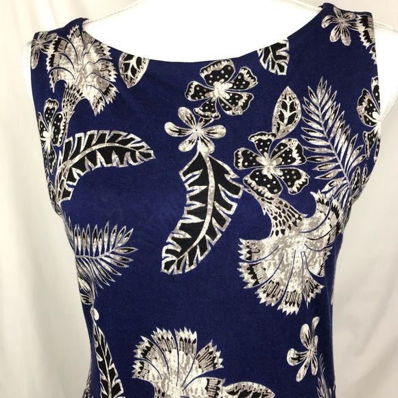 Joe Fresh Navy Blue Sleeveless  Dress Womens Sz M - Picture 3 of 3